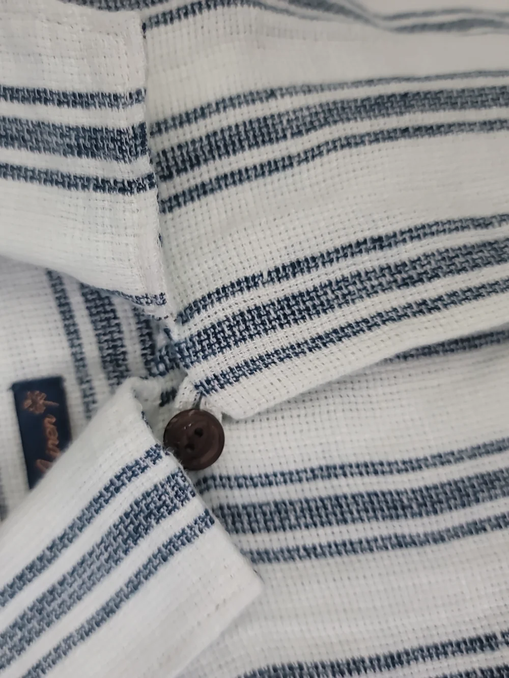 Faherty Short-Sleeve Palma Linen Camp Shirt - Ryecroft Valley Stripe